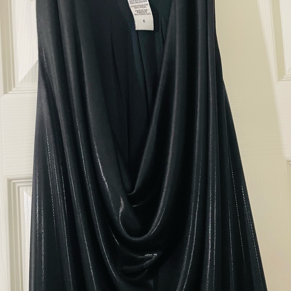 Chic Gunmetal/Blackish Front Draped Dress